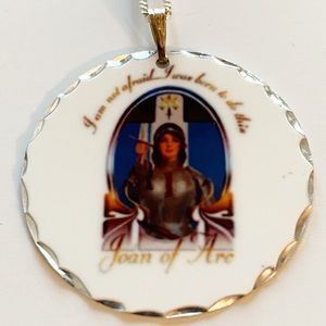 Joan Of Arch Medallion Necklace